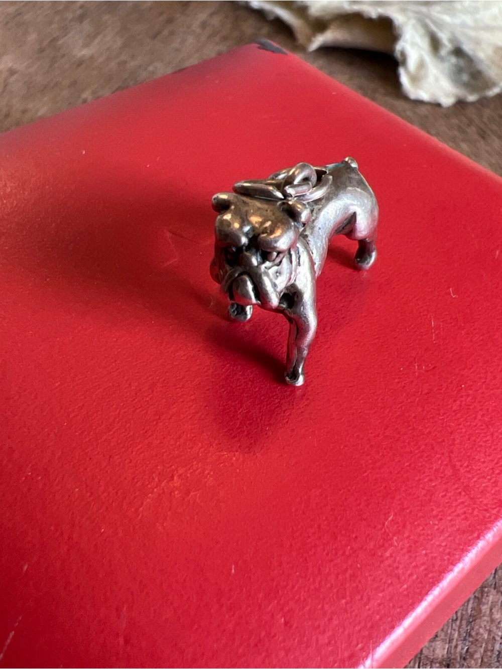 Sterling silver Bulldog 3D charm with 2 jump rings